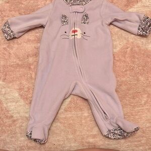 Carter's Purple Footie One Piece with Cozy Enclosed Feet